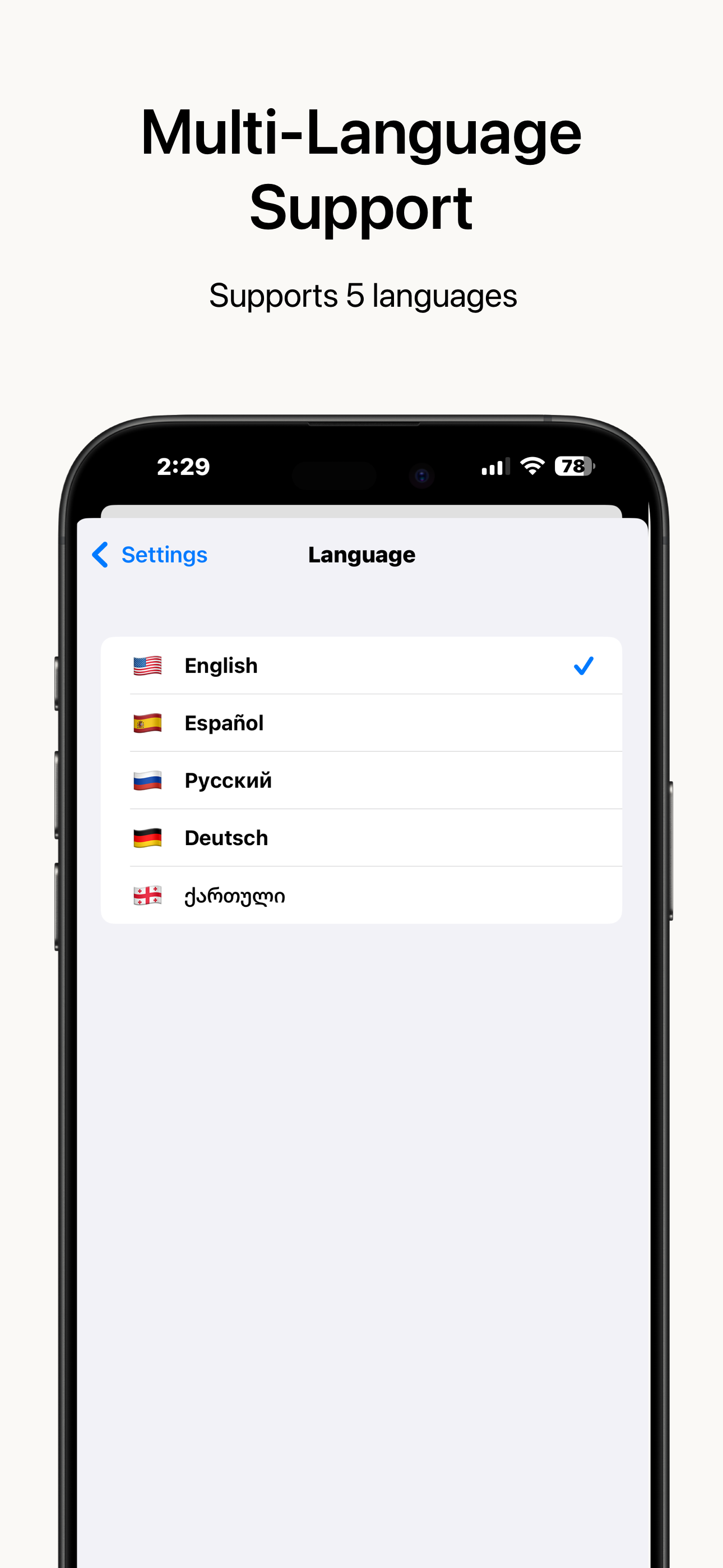 Multi-Language Support